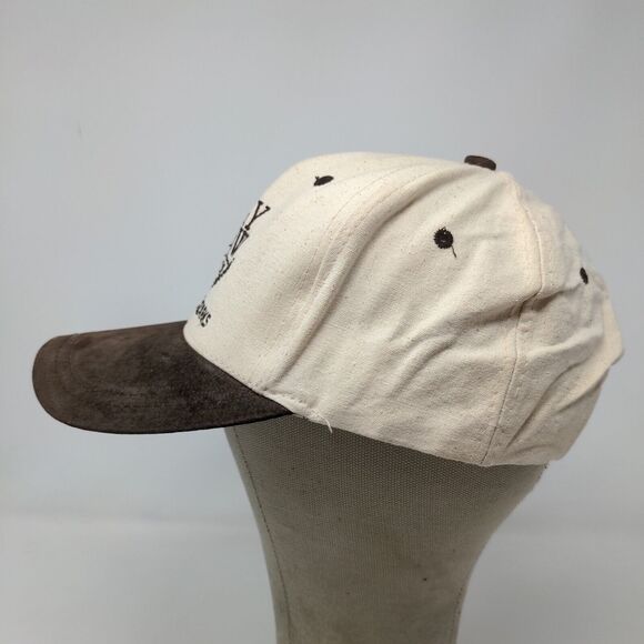 Nissin Men's Bay View Golf Snapback Hat Tan Brown OSFM Distressed - Picture 6 of 13